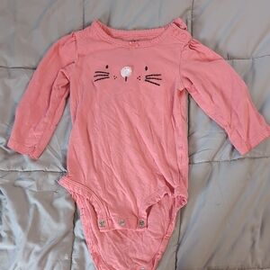 Carter's Pink Bodysuit with Cute Whisker Design